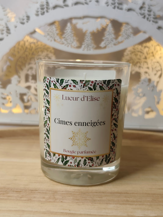 Bougie Cimes enneigées