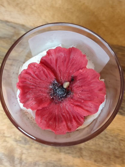 Bougie parfumée au " Coquelicot "