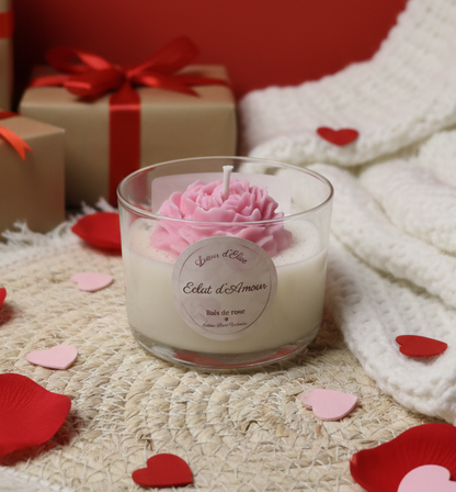 Bougie Eclat d'Amour (bois de rose)