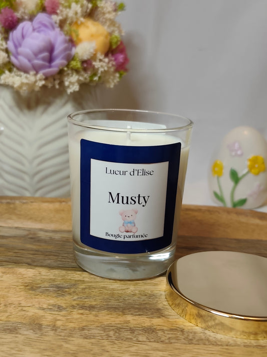 bougie parfumée artisanale Musty