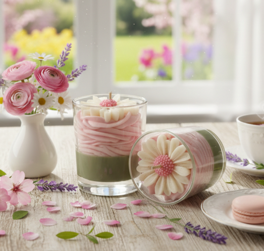 Bougie "Cachemire et Soie" effet chantilly
